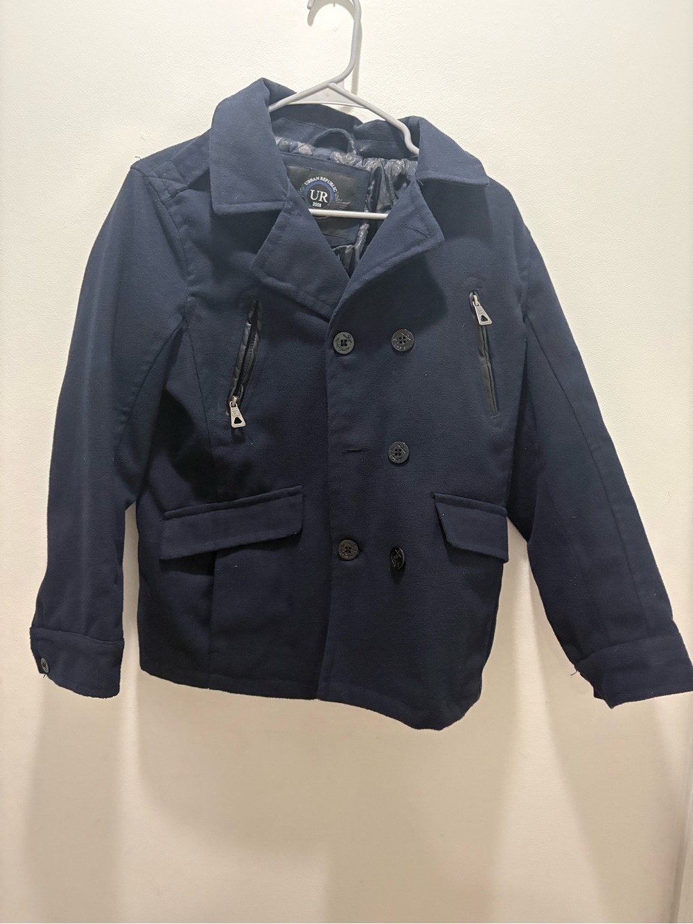 Urban Republic Navy Double-Breasted Kids Peacoat